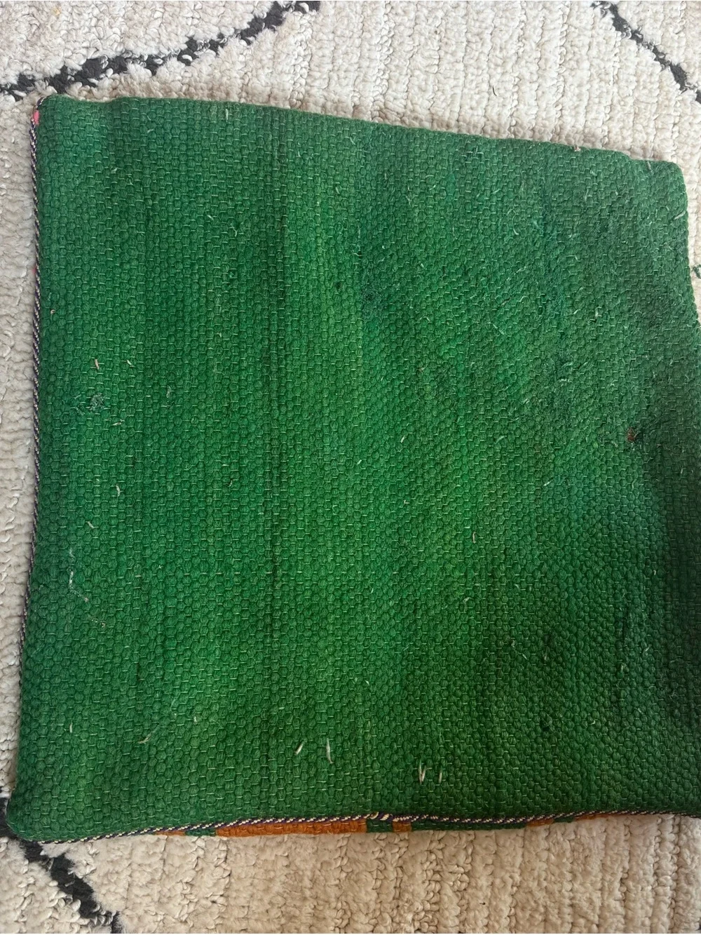 Handwoven Moroccan Berber wool pillow cover